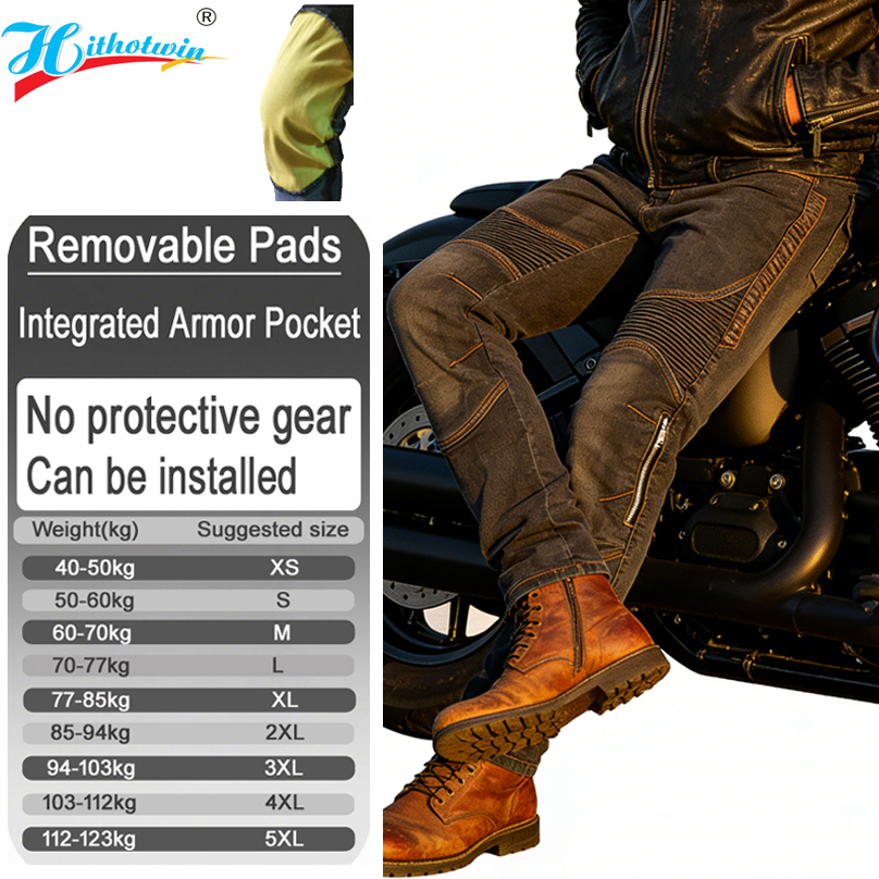 Motorcycle Gear For Summer - Mens Motorcycle Kevlar Jeans Spring Summer