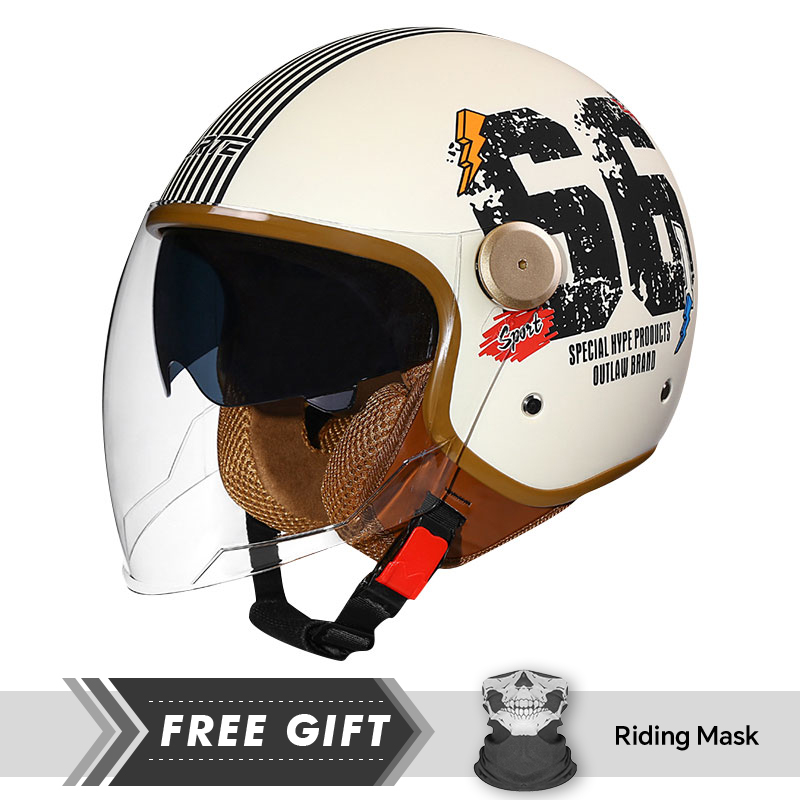 DOT ECE Approved Retro 3/4 Ope - огляд і ціна Motorcycle Gear In Store