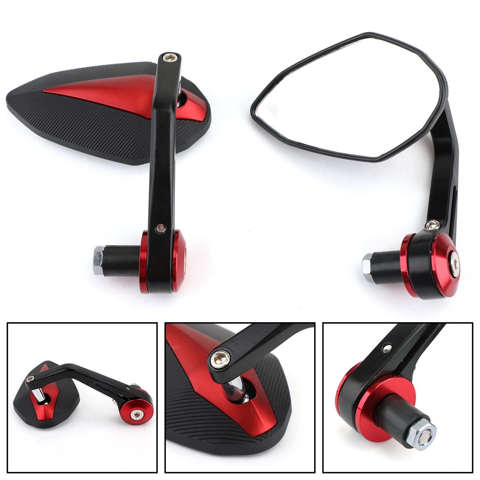 Areyourshop Black Red Motorbik - огляд і ціна Mirror Extender Bar