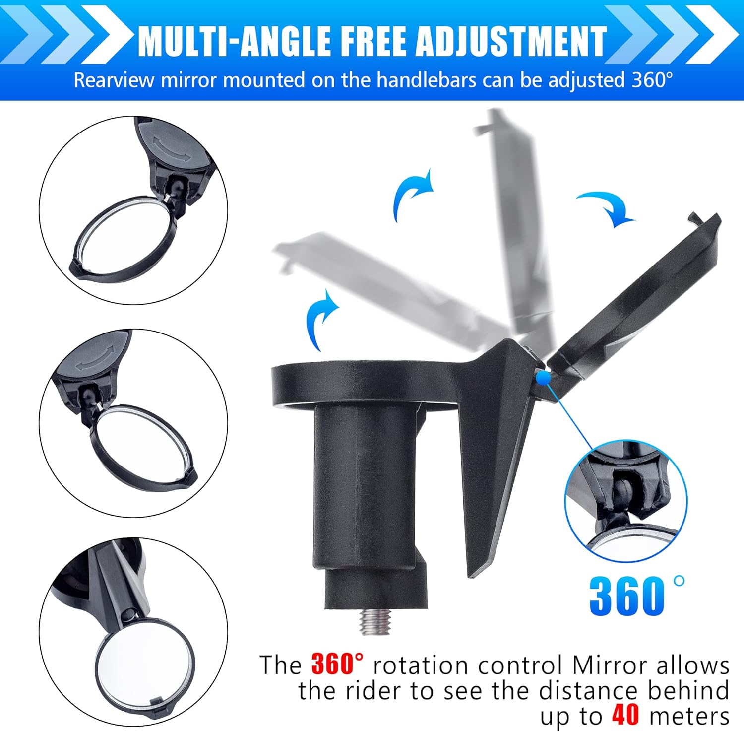 1/2pcs Bicycle Rearview Mirror - огляд і ціна Mirror Extender Bar