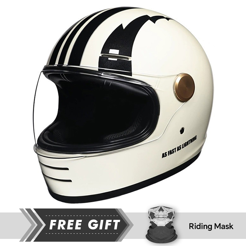 DOT Approved Retro Leather Ful - огляд і ціна Motorcycle Gear In Store