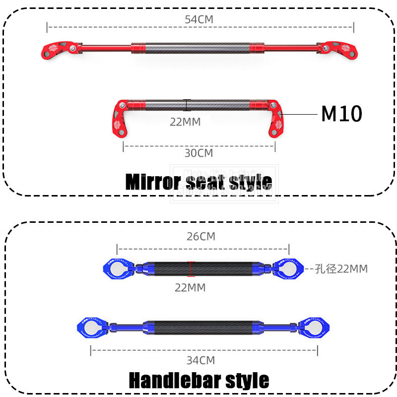 Universal Motorcycle Carbon Fi - огляд і ціна Mirror Extender Bar
