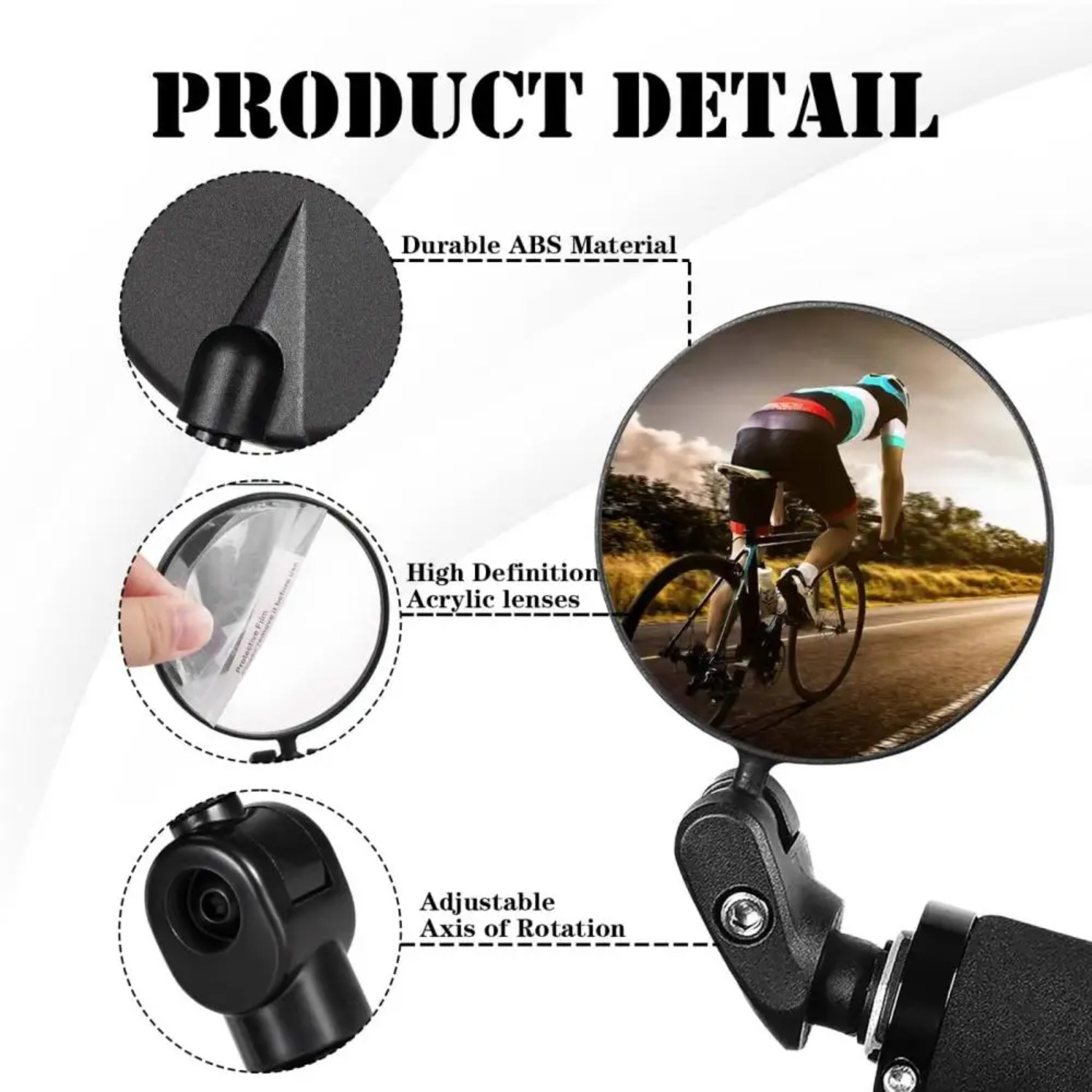 2PCS Bicycle Rearview Mirror B - огляд і ціна Mirror Extender Bar