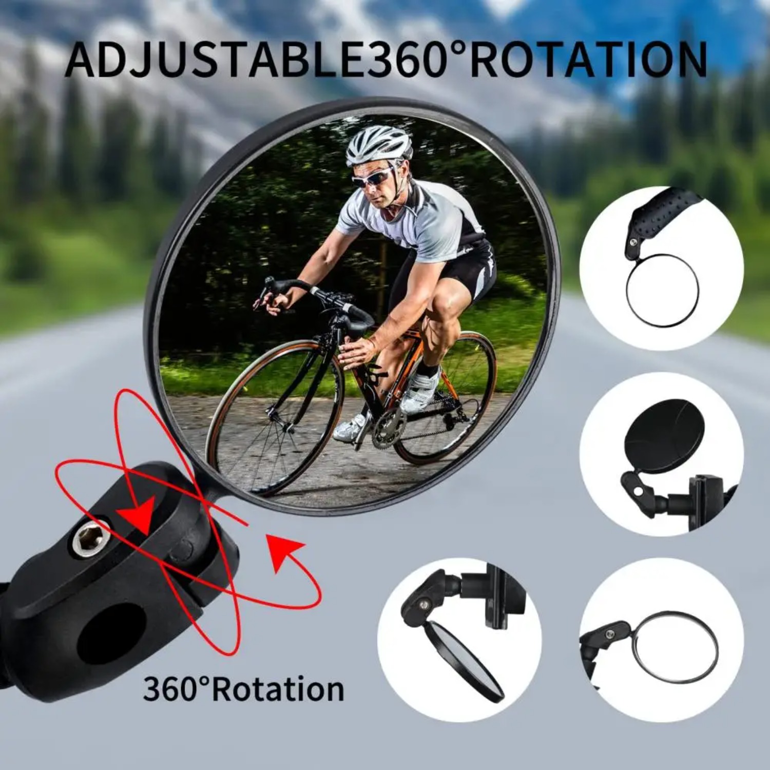 2PCS Bicycle Rearview Mirror B - огляд і ціна Mirror Extender Bar