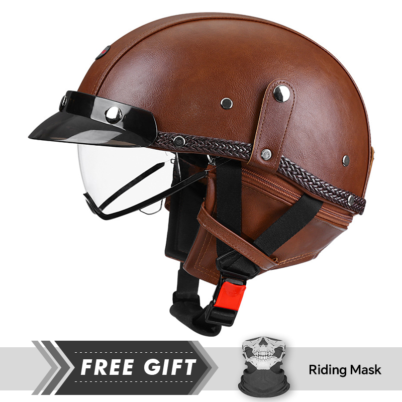 Men's Retro Motorcycle Half He - огляд і ціна Motorcycle Gear In Store