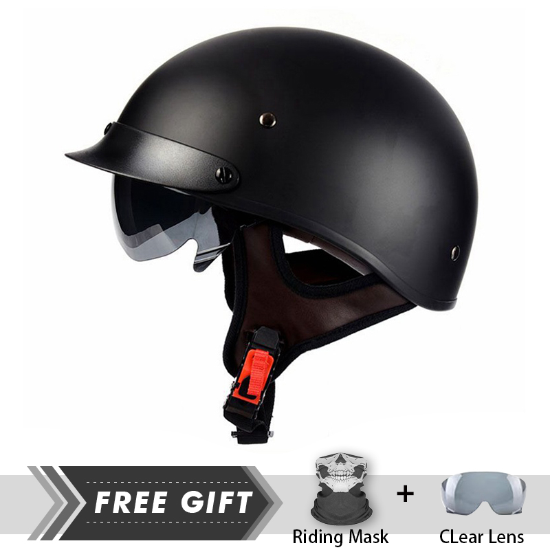 Men Women Half Face Helmet ABS - огляд і ціна Motorcycle Gear In Store