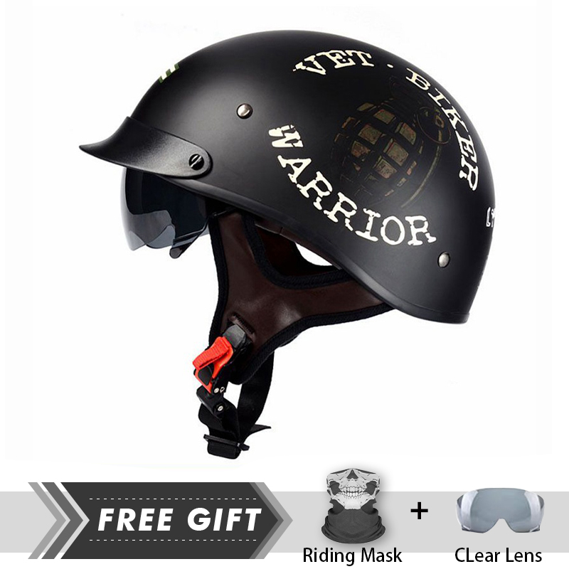 Men Women Half Face Helmet ABS - огляд і ціна Motorcycle Gear In Store